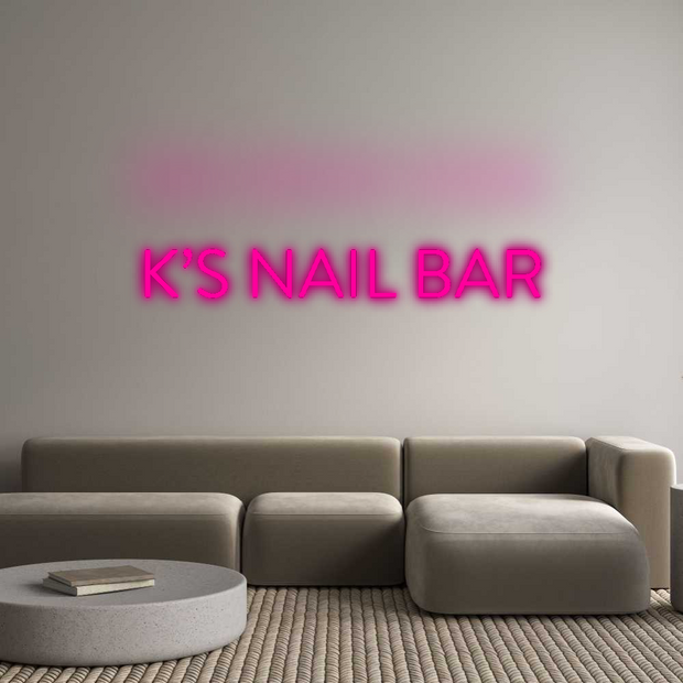 Custom Neon: K’S NAIL BAR