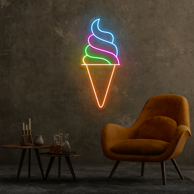 Rainbow Cone Neon Signs