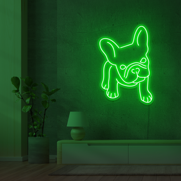 French Bulldog Neon Wall Art