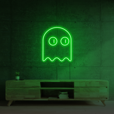 Pac Man Head Neon Sign