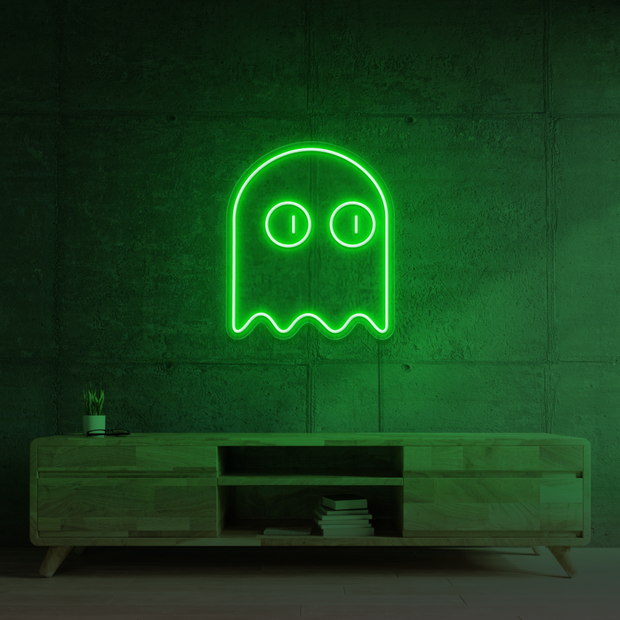 Pac Man Head Neon Sign