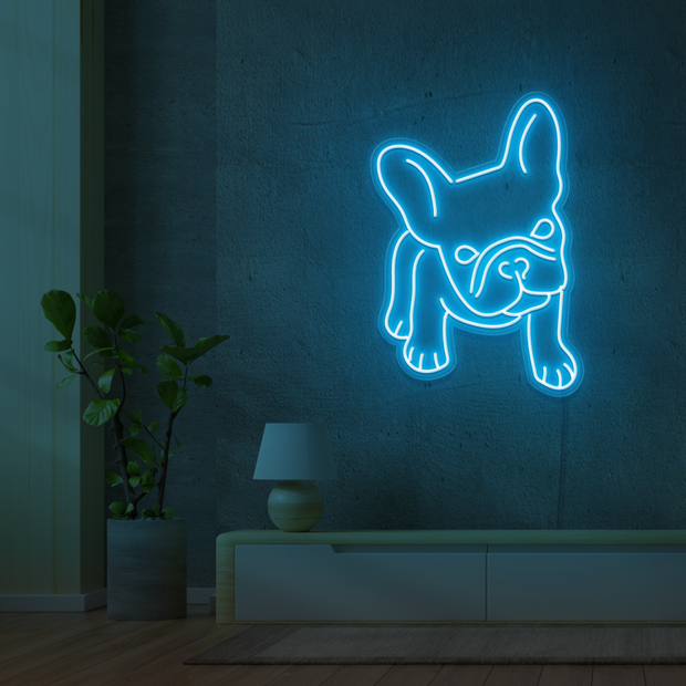 French Bulldog Neon Wall Art