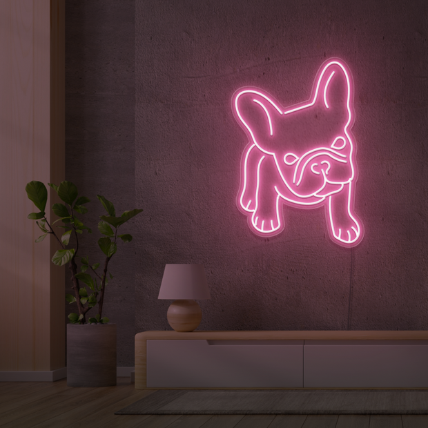 French Bulldog Neon Wall Art