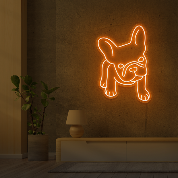 French Bulldog Neon Wall Art