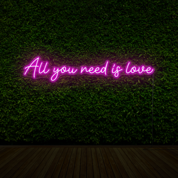 All You Need Is Love Neon Sign
