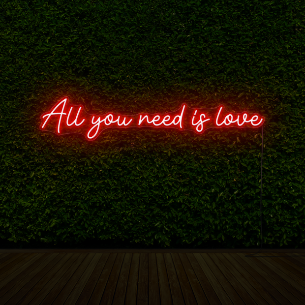 All You Need Is Love Neon Sign