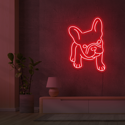 French Bulldog Neon Wall Art