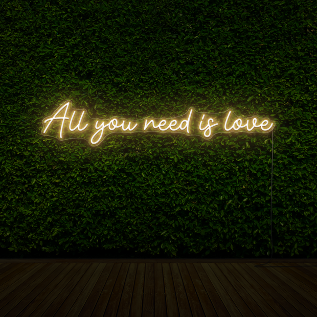 All You Need Is Love Neon Sign