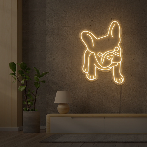 French Bulldog Neon Wall Art