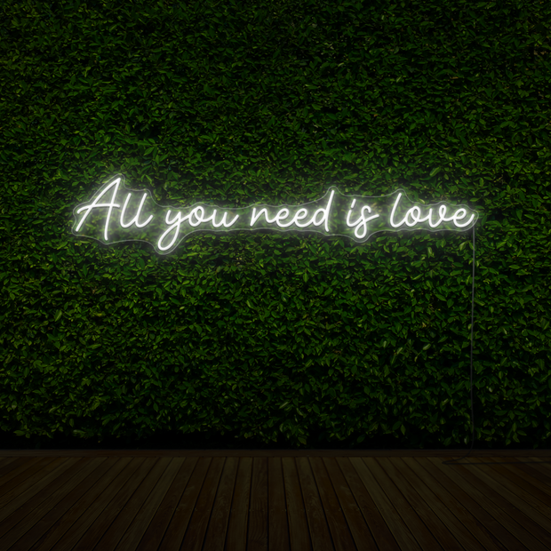 All You Need Is Love Neon Sign